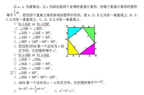 勾股定理的10种证明方法 常见勾股定理证明方法