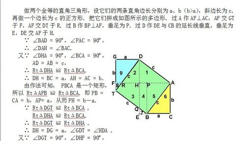 勾股定理的10种证明方法 常见勾股定理证明方法