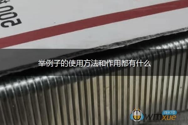 举例子的使用方法和作用都有什么