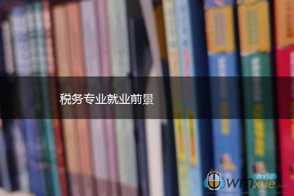 税务专业就业前景