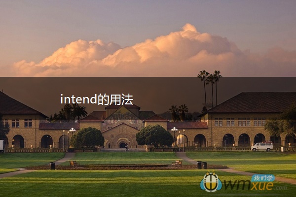 intend的用法