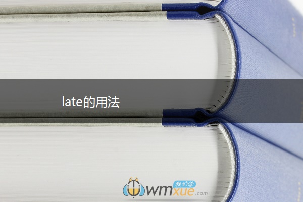 late的用法