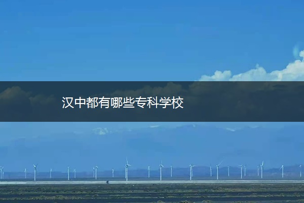 汉中都有哪些专科学校