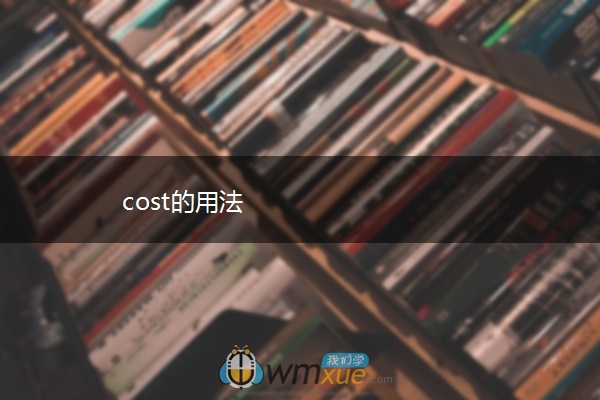cost的用法