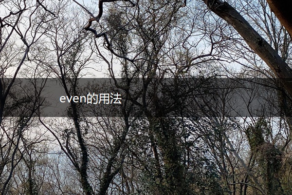 even的用法