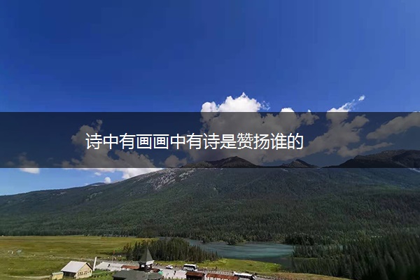 诗中有画画中有诗是赞扬谁的