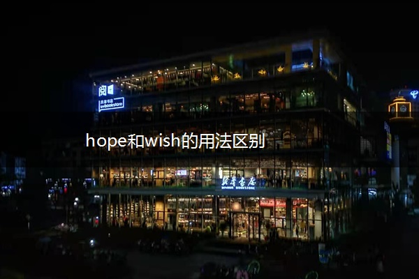 hope和wish的用法区别