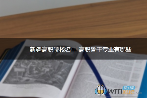 新疆高职院校名单 高职骨干专业有哪些