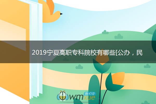 2019宁夏高职专科院校有哪些[公办，民办]