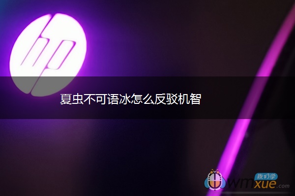 夏虫不可语冰怎么反驳机智