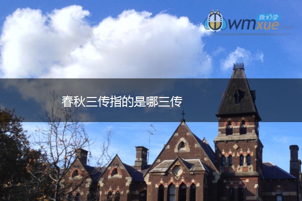 春秋三传指的是哪三传