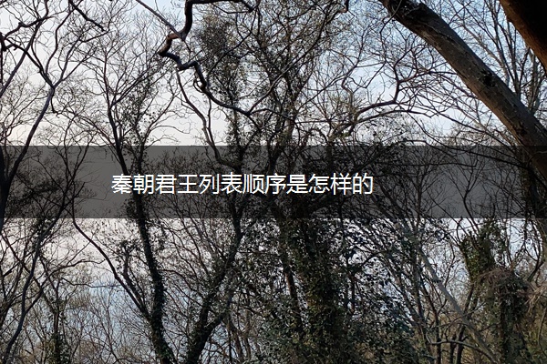 秦朝君王列表顺序是怎样的