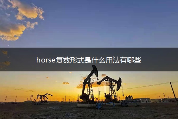 horse复数形式是什么用法有哪些