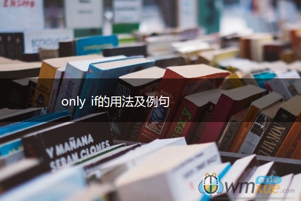 only if的用法及例句
