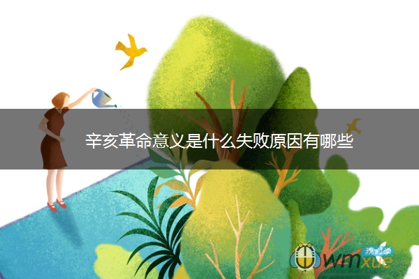 辛亥革命意义是什么失败原因有哪些