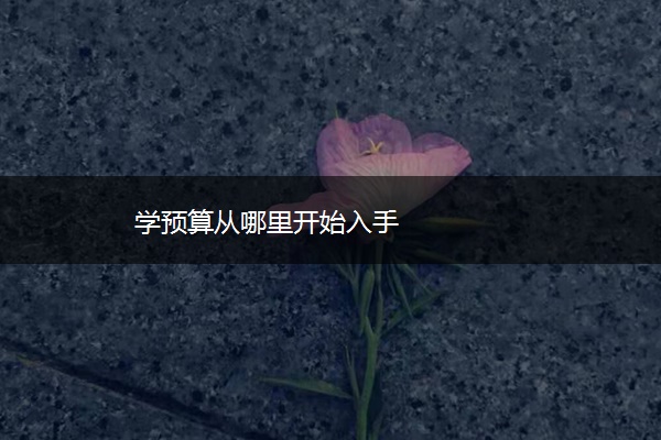 学预算从哪里开始入手
