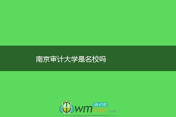 南京审计大学是名校吗