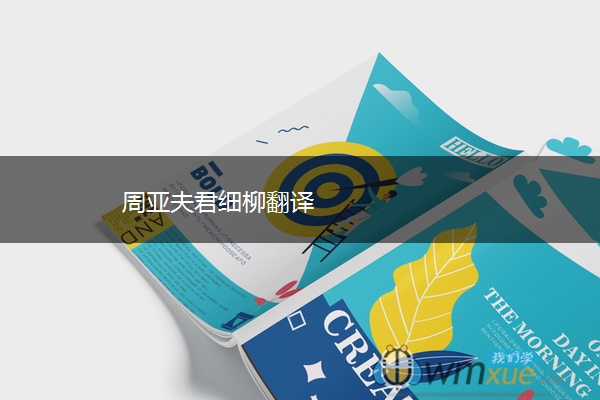 周亚夫君细柳翻译