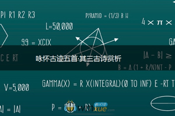 咏怀古迹五首·其三古诗赏析