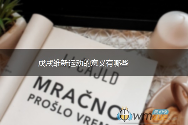 戊戌维新运动的意义有哪些