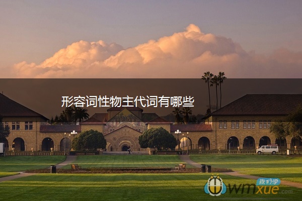 形容词性物主代词有哪些