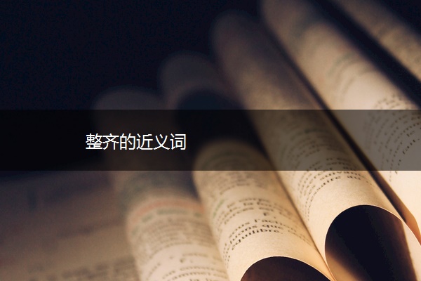 整齐的近义词