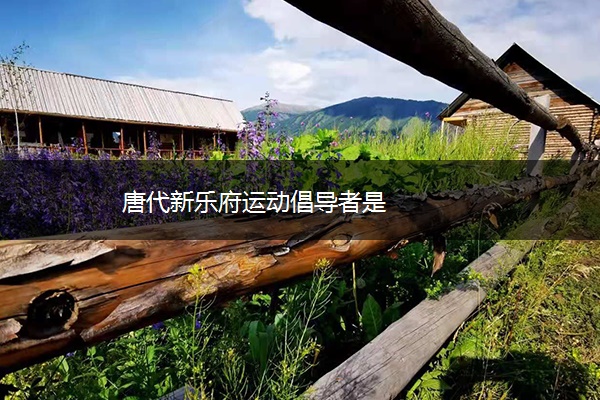 唐代新乐府运动倡导者是
