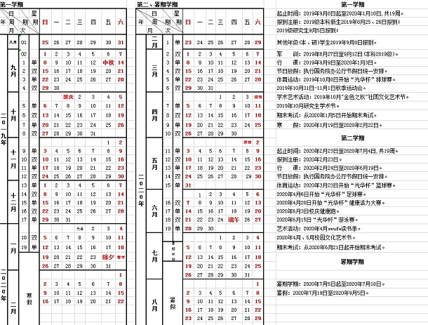 2020年西南财经大学寒假具体时间