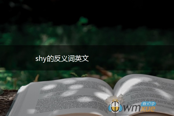 shy的反义词英文