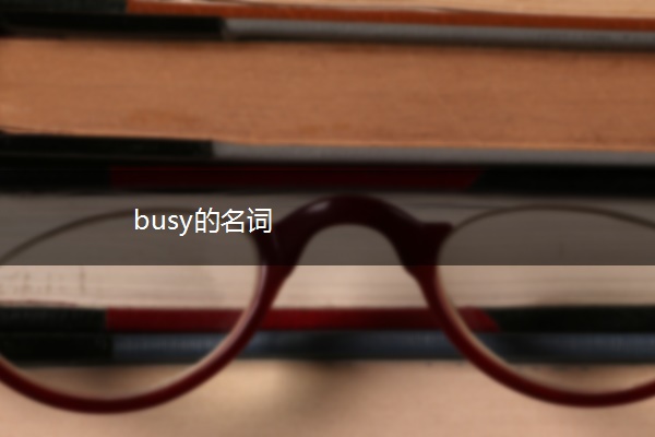 busy的名词