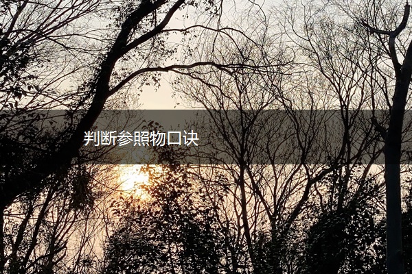 判断参照物口诀