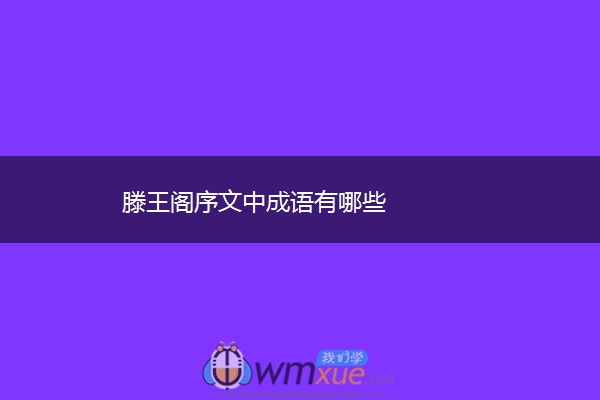 滕王阁序文中成语有哪些