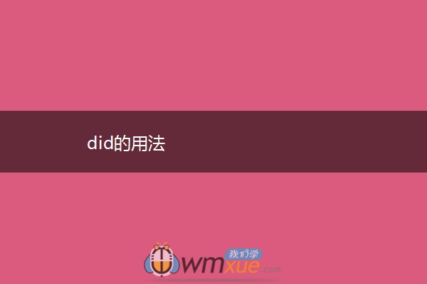did的用法