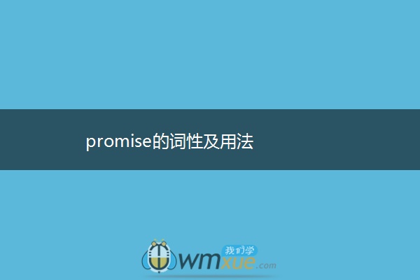 promise的词性及用法