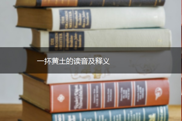 一抔黄土的读音及释义