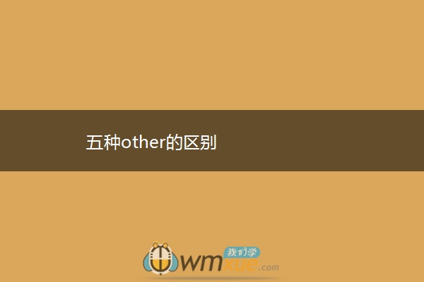 五种other的区别