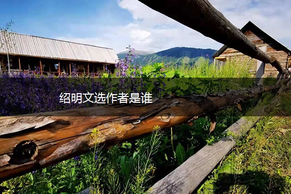 绍明文选作者是谁