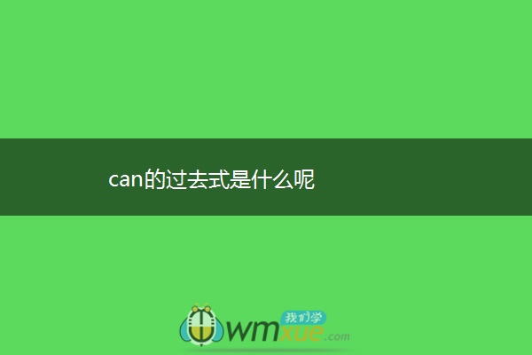 can的过去式是什么呢