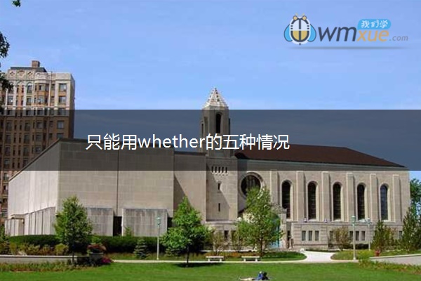 只能用whether的五种情况