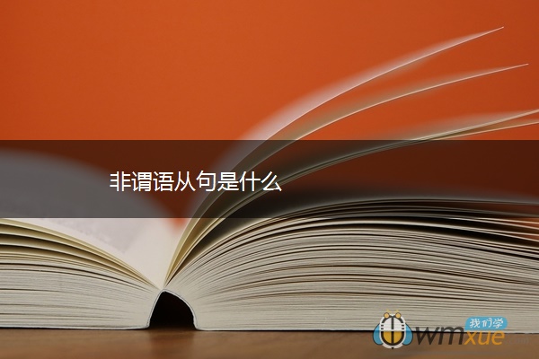 非谓语从句是什么