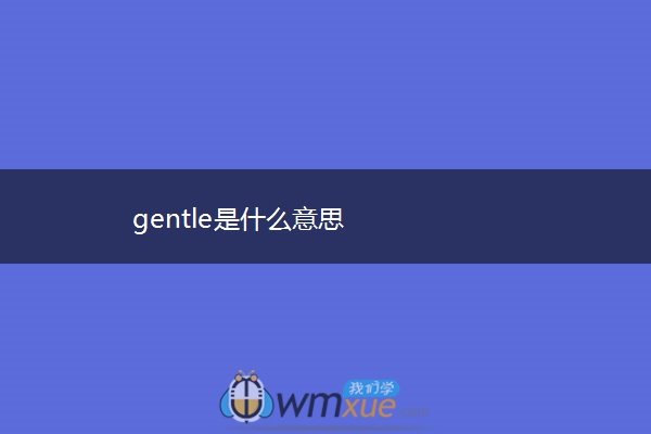 gentle是什么意思
