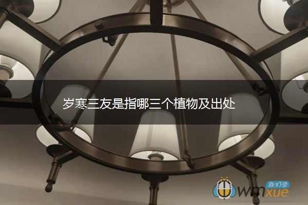 岁寒三友是指哪三个植物及出处