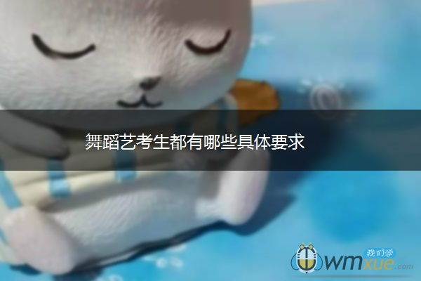 舞蹈艺考生都有哪些具体要求
