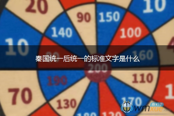 秦国统一后统一的标准文字是什么