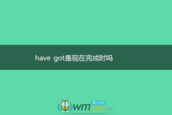 have got是现在完成时吗