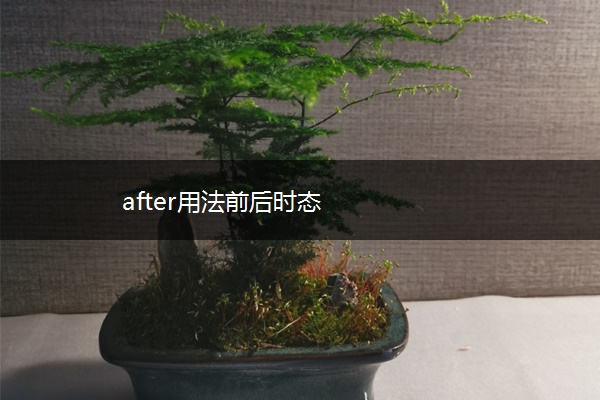 after用法前后时态
