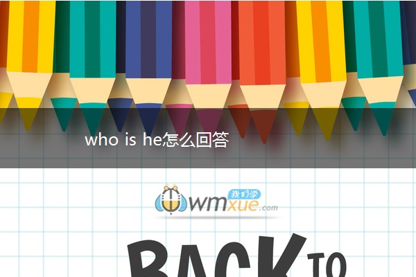who is he怎么回答
