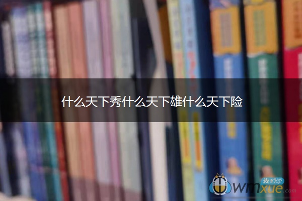 什么天下秀什么天下雄什么天下险