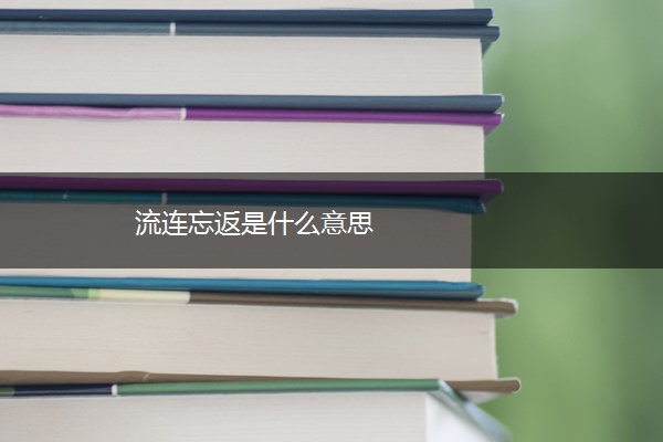 流连忘返是什么意思