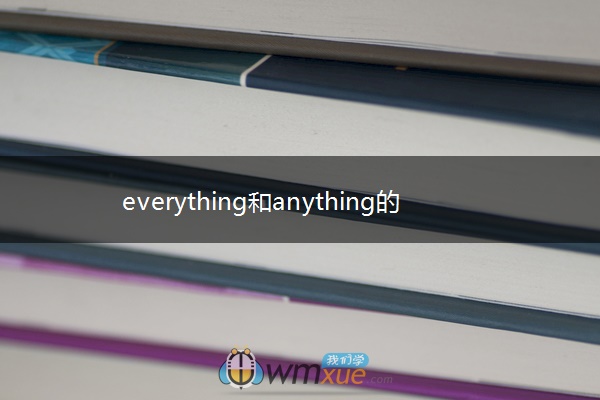 everything和anything的区别是什么